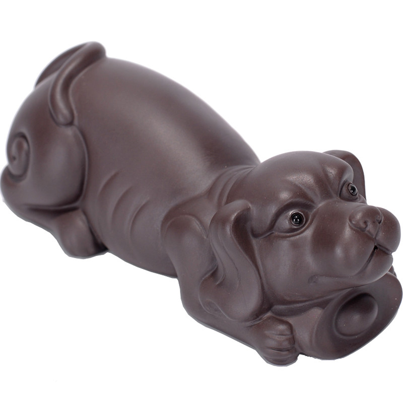 生肖犬紫砂可养把玩守财小懒茶宠