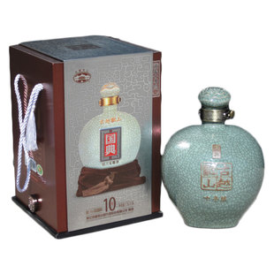 包邮 绍兴古越龙山黄酒 国典10年花雕酒 库藏年份酒1.5L青瓷礼盒