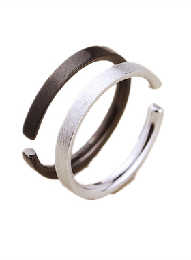 易烊千玺同款戒指纯银开口拉丝