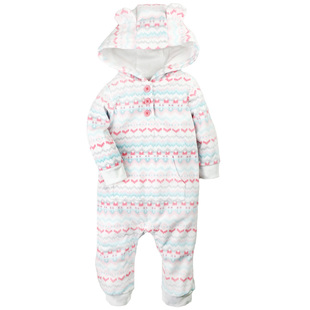 现货美国carters卡特正品秋季新款宝宝摇粒绒长袖连体衣/爬服