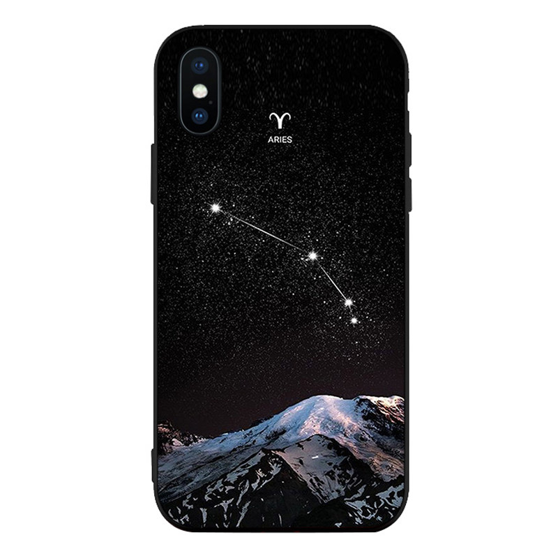 白羊座 处女座手机壳适用13苹果XSMAX磨砂iphone11软壳12PRO星座8