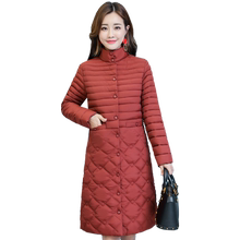 反季女装2019秋冬新款韩版直筒棉服1
