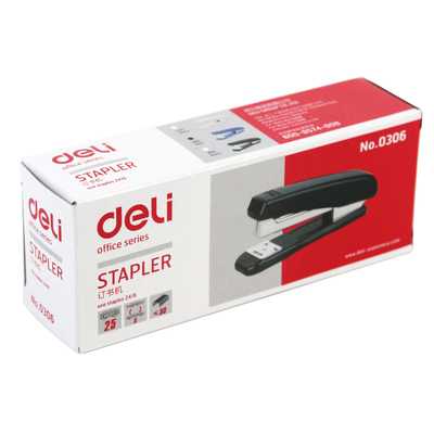 赠钉得力(Deli)0425订书机钉书机订书器12#订书钉办公用品省力钉书器订书机学生用经济款50页订书器装订