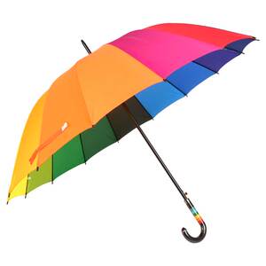 彩虹伞加大16骨超强抗风大雨伞结实耐用长柄广告雨伞双人大太阳伞