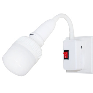 直插式LED灯插头插座灯带开关插电灯泡超亮卧客厅室家用节能壁灯