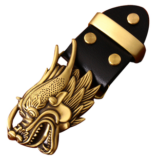 龙头牛头纯铜板压制 男士纯铜铜皮带扣 板扣全铜腰带头平滑扣头