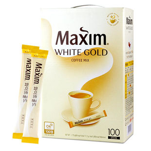 包邮 韩国咖啡 麦馨咖啡白金三合一速溶咖啡100条 1170g 整盒装