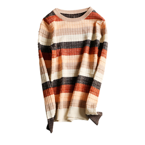 亮肤提气 自带美颜功能 璀璨金葱夹闪明快撞色羊毛打底针织衫显瘦