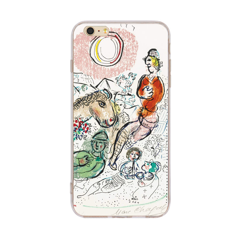 夏加尔适用iPhoneX苹果7/8plus手机壳11/12pro超现实名画浮雕艺术软壳三星华为小米vivo可做