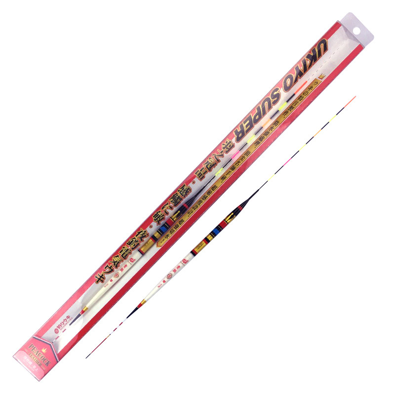 ukiyo新款软尾孔雀羽夜用鱼漂