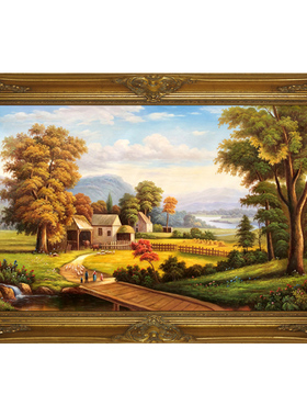 装饰画手绘古典风景纯手工油画