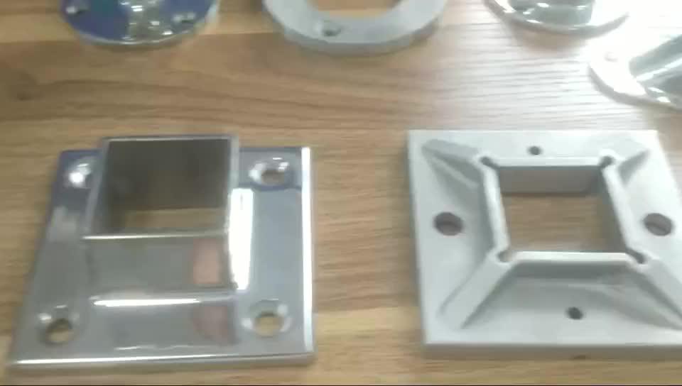Aisi 304 / 316 Handrail Stainless Steel Square Fence Post Base Plate