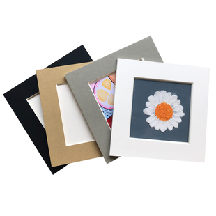 以琳卡纸小相框立体空间油画棒干花标本中空简易卡纸画框油画板小