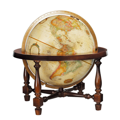 欧式风英国牛皮金属浮雕地球仪