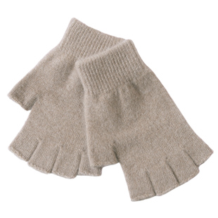 羊绒半指手套女秋冬季羊毛线分指露指男手套学生针织保暖可爱韩版