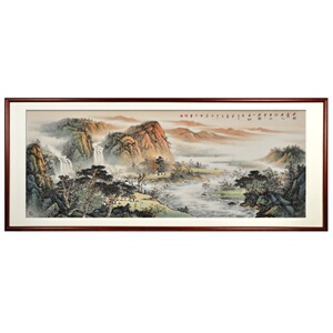中美协名家纯手绘山水画国画真迹客厅办公室挂画 画家王小平