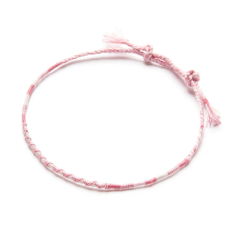 狮心兔 moree同款手工小众编制手链 超细 许愿 情侣手链 闺蜜手链