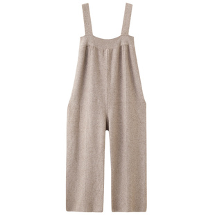 优密儿孕妇装秋冬孕妇针织背带裤孕妇裤子外穿时尚潮妈长裤宽松