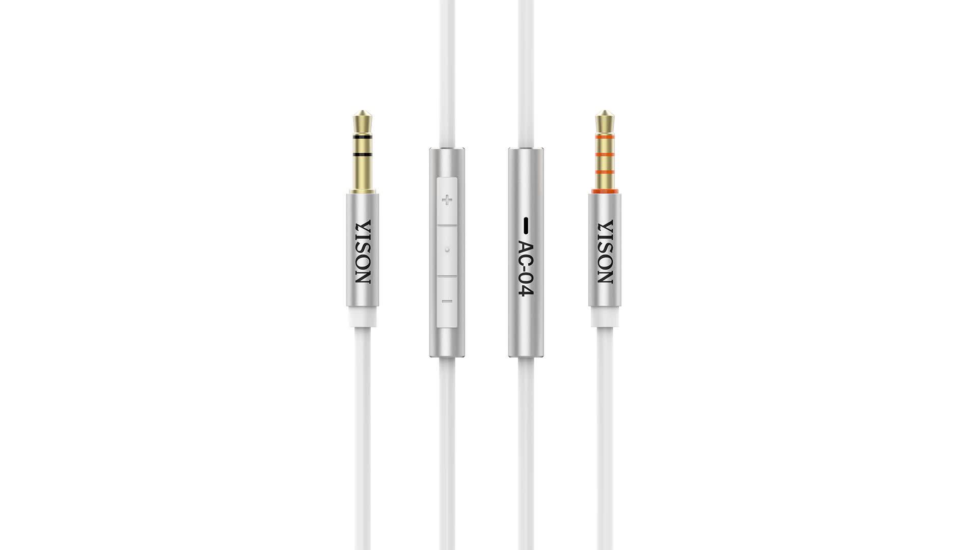 Yison Ac04 2018 New Products High Grade Audio Cable Handsfree Audio Video Cable Free Samples