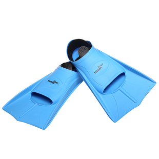 游泳短脚蹼浮潜三宝训练专用自由泳潜水装备儿童成人硅胶鸭掌蛙鞋