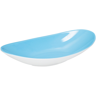 凯柏雅创意船型盘子商用密胺餐具仿瓷椭圆形塑料凉菜盘小吃水果盘