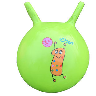 儿童玩具小羊角球幼儿园拍皮球手拍球手柄球足球卡通充气球西瓜球