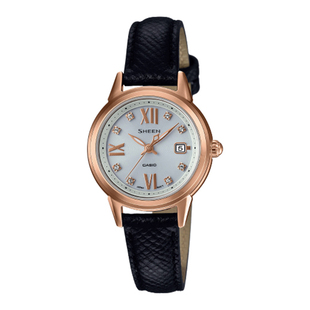卡西欧SHEEN太阳能SHE-4522SG时尚商务优雅简洁三针设计防水女表