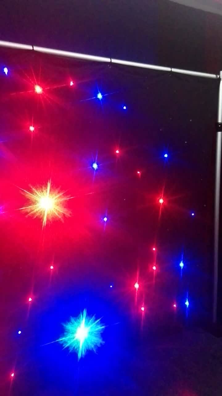 Stage Lighting Backdrop With Led Star Curtain For Parties Buy Stage