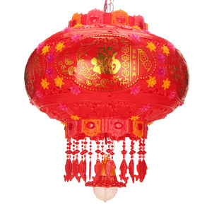 春节灯笼阳台灯笼新年中式吊灯大红喜庆福字乔迁旋转LED亚克力灯