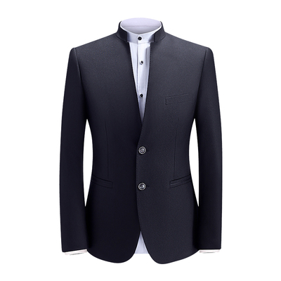 立领青年修身新郎结婚礼服中山装