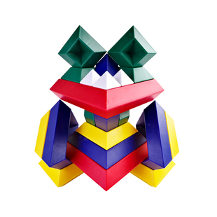 科博百变积木塔金字塔儿童益智鲁班八面玲珑塔宝宝童年拼图小玩具