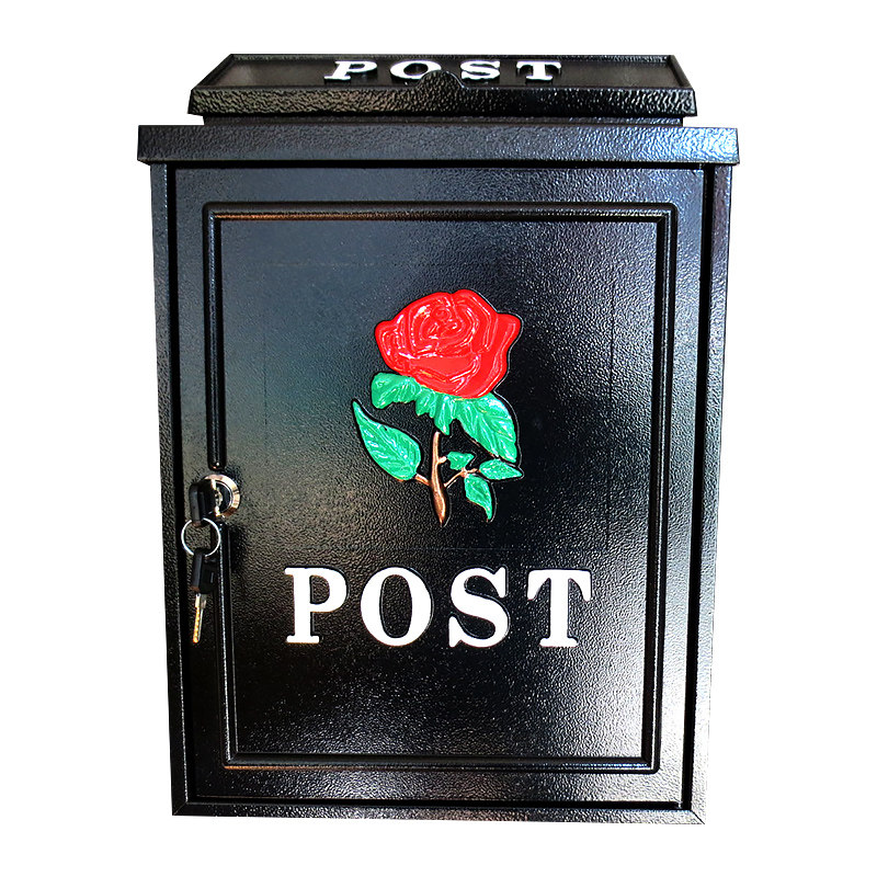 加厚挂墙式信箱家用别墅防雨信报箱杂志报纸信封邮箱密码锁黑色