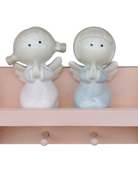 实木钥匙收纳摆件挂墙带搁板家居装饰玄关挂架杂货