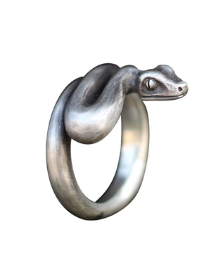 动物手工纯银生肖戒指单身同款
