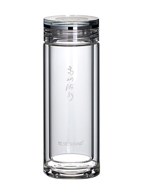 思宝高硼硅保温水晶过滤玻璃杯