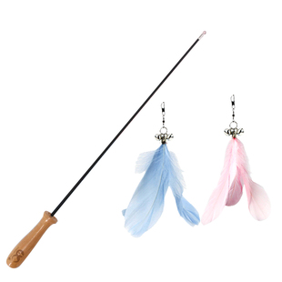 逗猫棒伸缩玩具长杆包邮 羽毛 铃铛小蝴蝶替换头耐咬神器猫咪用品