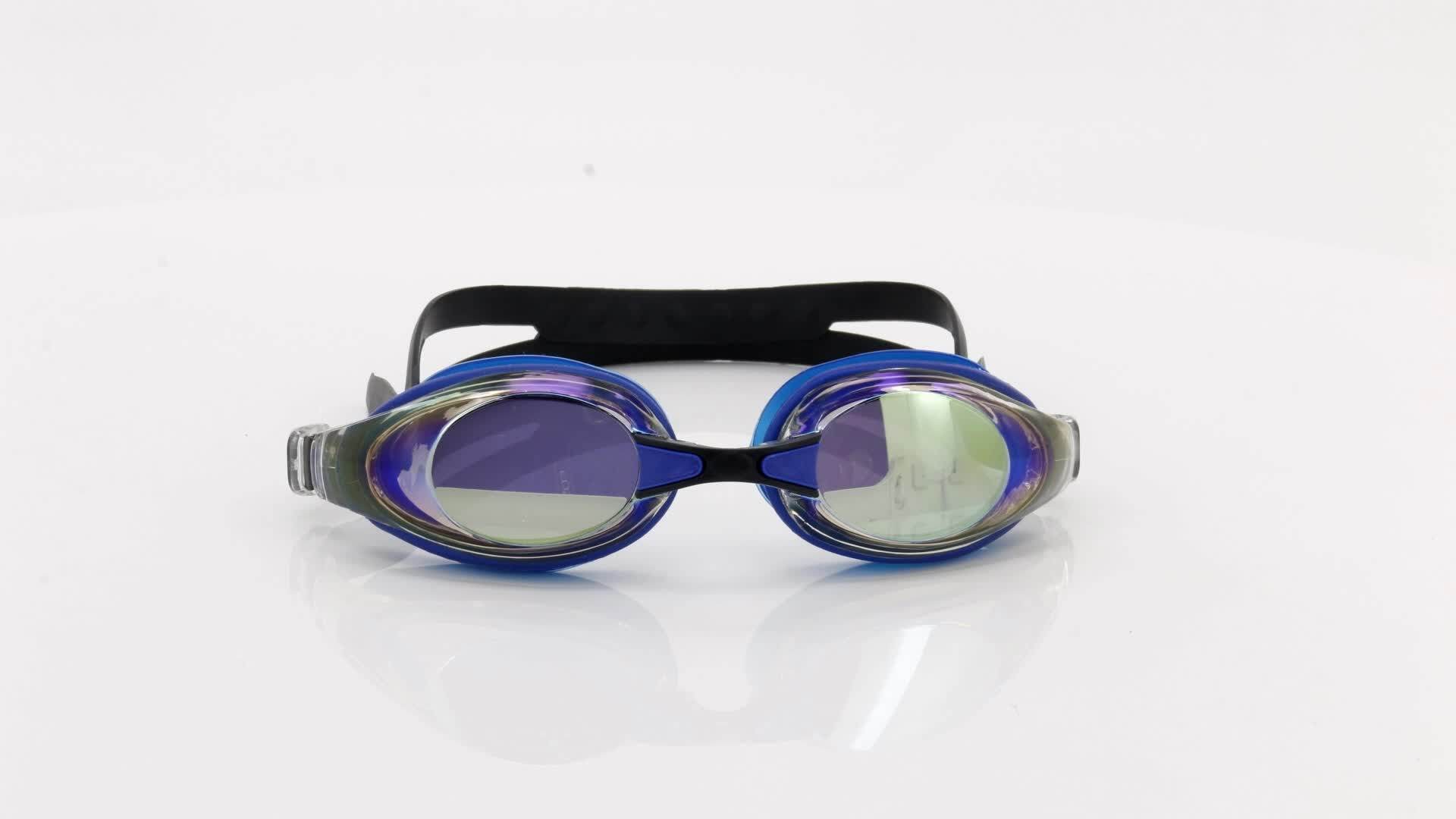 Wholesale Mirrored Prescription Myopia Swimming Goggles Diving Glasses