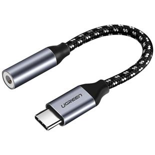 绿联typec耳机转接头适用小米8/6x9黑鲨note3荣耀20华为P30pro1加7oppofindx通用安卓手机3.5mm接口转换器线