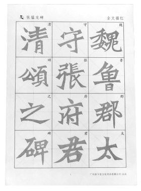 魏碑全集张猛龙碑楷书宣纸描红毛笔书法字帖练毛笔字临摹作品纸拓片集字作品集放大练习纸集字古诗技法练字纸