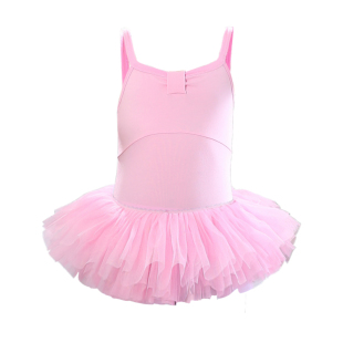 儿童舞蹈服秋夏季女童练功服蓬蓬裙女孩跳舞服短袖芭蕾舞裙演出服
