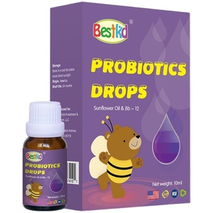 Bestkid贝斯凯清黄益生菌 动物双歧杆菌bb-12 美国进口 10ML/瓶