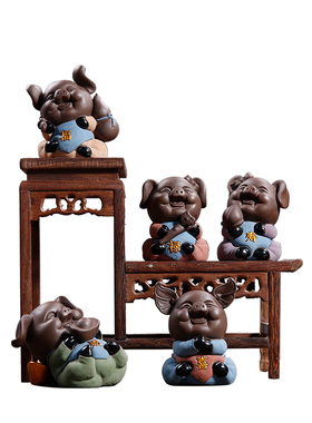 创意陶瓷可爱小猪工艺品家居摆设