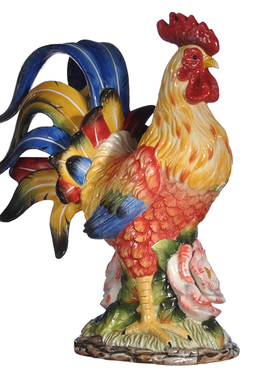 手工陶瓷电视柜大公鸡家居装饰
