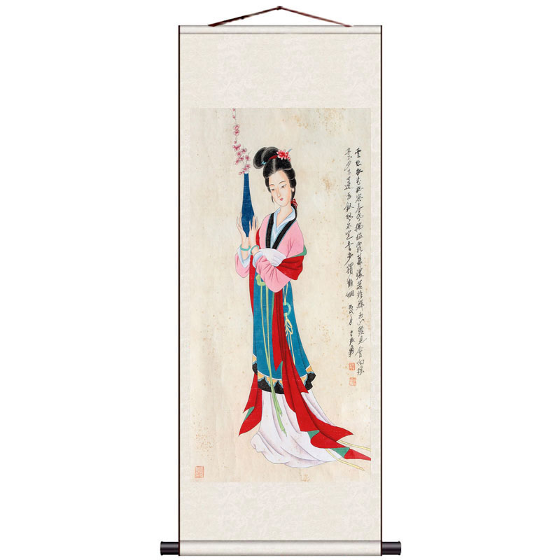 美女影楼古典风定制客厅装饰画