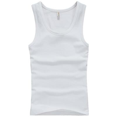 纯棉弹力健身男士无袖打底汗背心