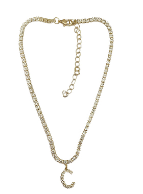 欧韩项链字母满钻气质网红女潮