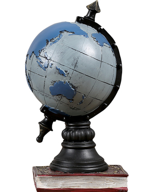 摆设复古地球仪书房书柜小摆件