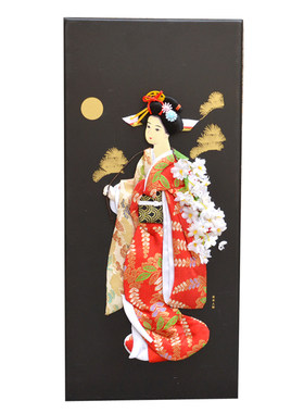 艺妓日式风浮世绘立体家居装饰画