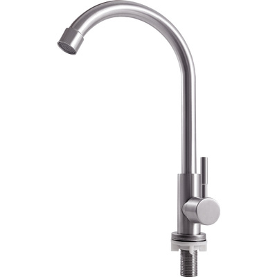 洗碗盆冷热水龙头304不锈钢拉丝