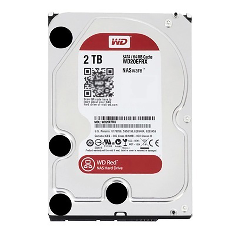 WD/西部数据WD20EFRX 2TB硬盘2T红盘64M NAS3.0西数2T红盘